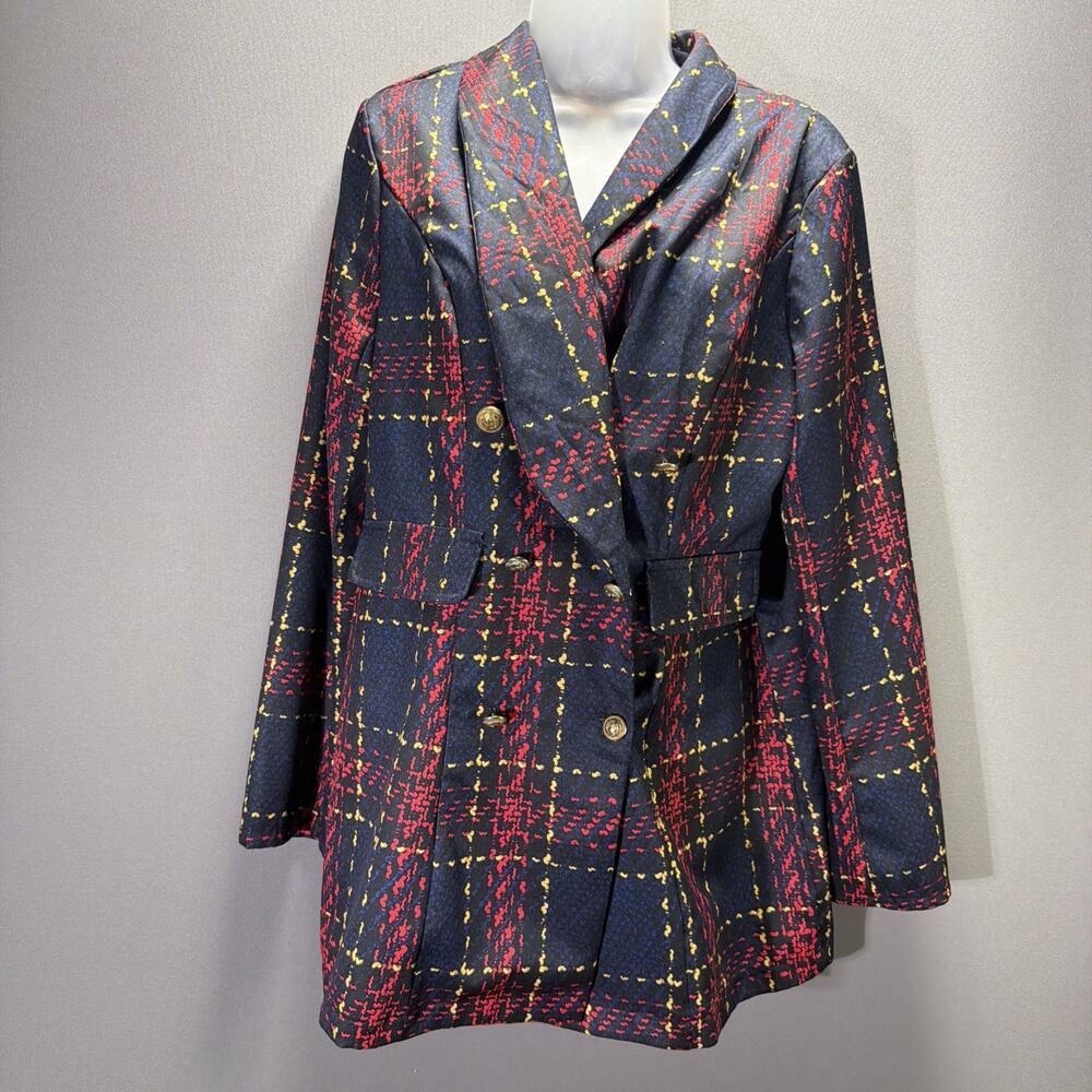 CBR BLAZER GOLD BUTTONS ACADEMIA PREPPY Red Blue Yellow XL
